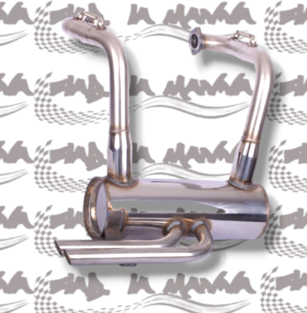 SCARICO IN ACCIAO INOX "RECORD MONZA" CANNE STRETTE PER FIAT 500/126