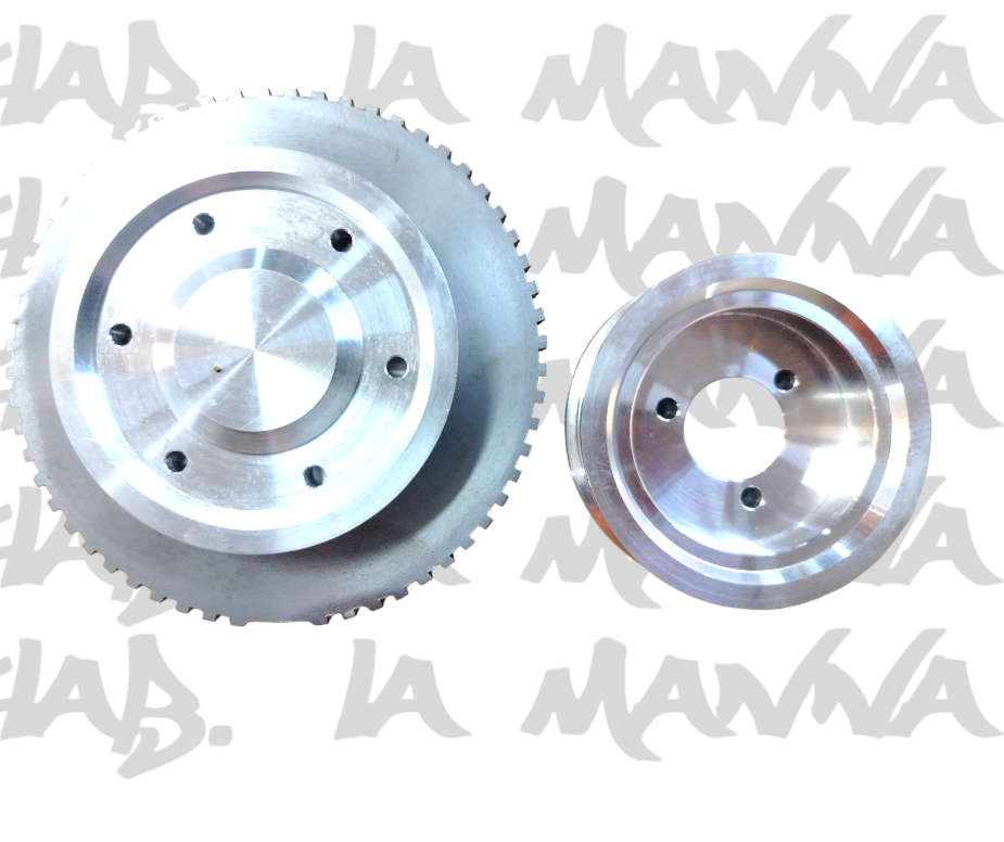 KIT PULEGGE POLI A V CON RUOTA FONICA PER FIAT 500/126