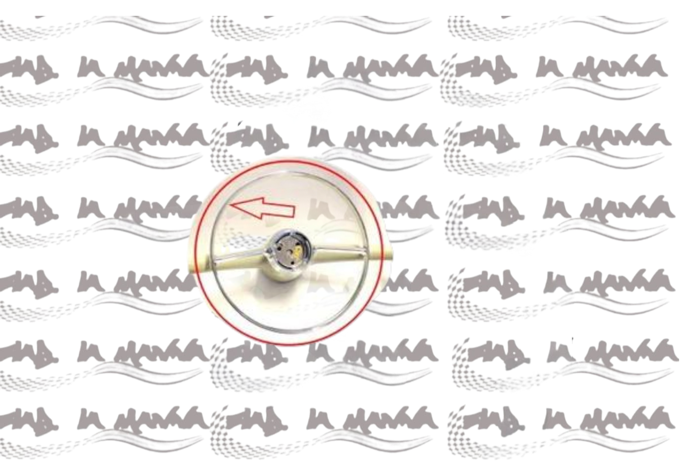 ANELLO IN METALLO CROMATO SERVO CLACSON VOLANTE MODELLO VITALONI PER FIAT 500