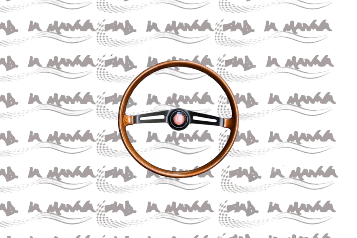 VOLANTE STERZO SIMIL MOGANO RESTAURATO PER FIAT 500